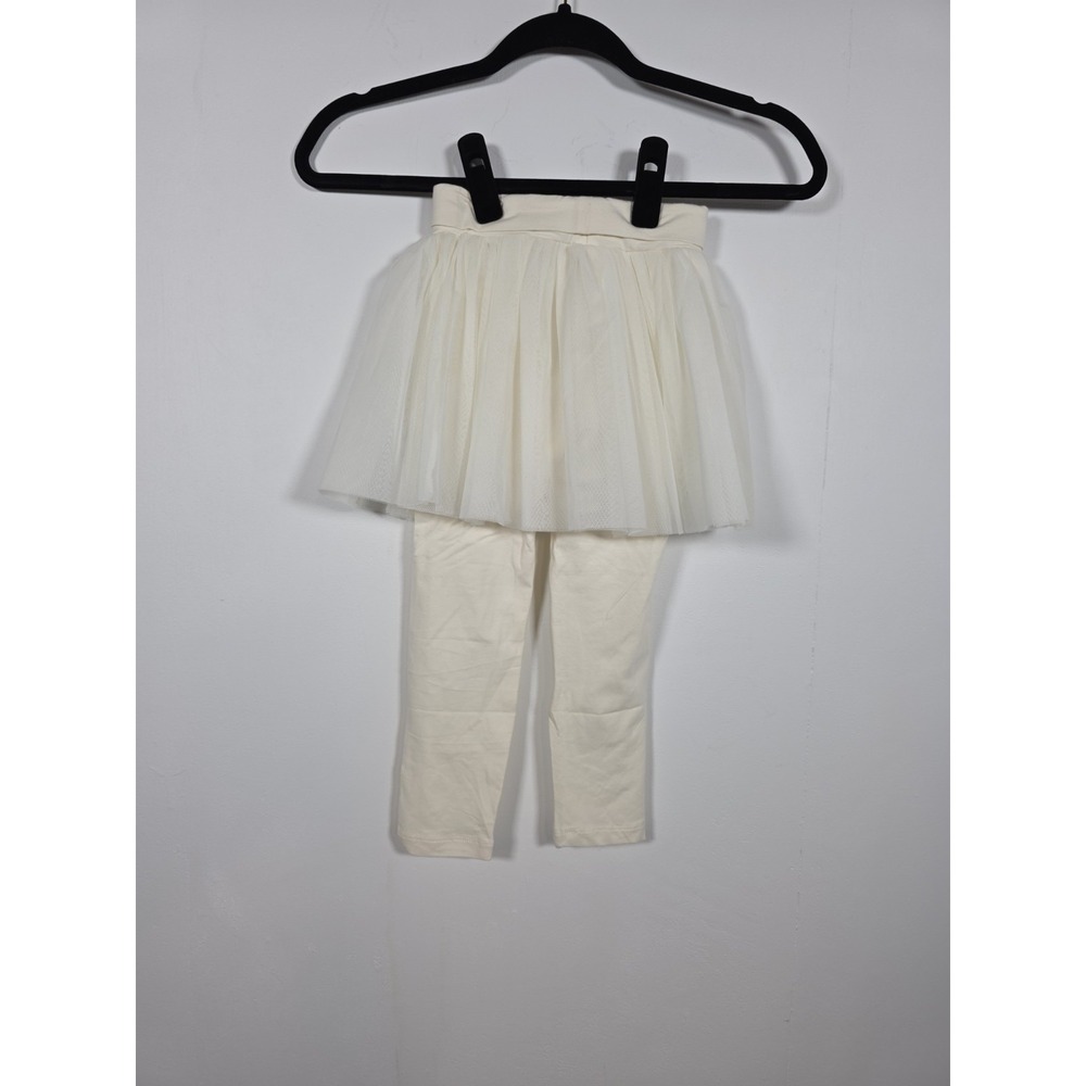 Gap Baby Girls 4T Tulle Skirted Leggings Beige NWT Tutu Layered Pants Cute - Picture 2 of 8